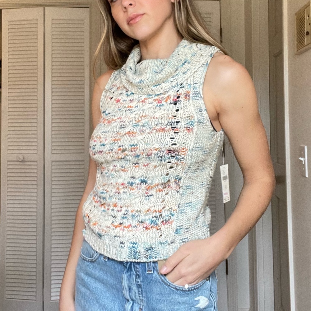 Pilcro by Anthropologie sleeveless cowl neck sweater